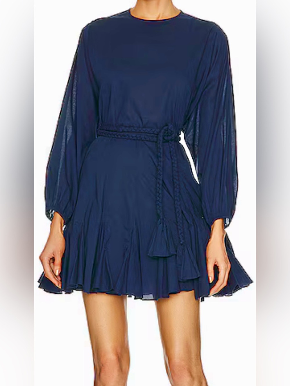 Rhode Ella Navy Blue Braided-Waist Mini Dress - Picture 2 of 3
